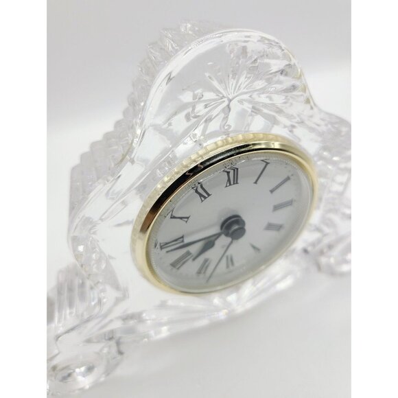 Vintage Crystal Desk Mantel Shelf Clock Quartz Untested Excellent Condition - Picture 3 of 9